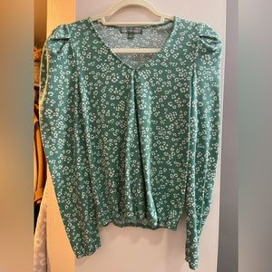 Ruffle shoulder blouse